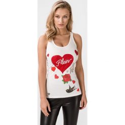 Philipp Plein Tokyns Sky Podkoszulek Biały. Białe podkoszulki damskie Philipp Plein, m, z nadrukiem, z bawełny, bez kołnierzyka. Za 1136,95 zł.
