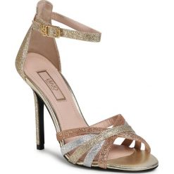 Sandały LIU JO - Daisy 09 SF0015 TX007 Gold 00529. Żółte klapki damskie Liu Jo, z aplikacjami, ze skóry, bez obcasa, na obcasie. Za 649,00 zł.