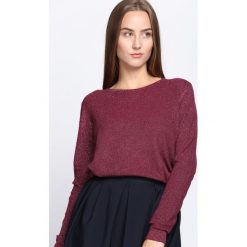Bordowy Sweter Feel Good Time. Czerwone swetry klasyczne damskie Born2be, xl, ze splotem, z okrągłym kołnierzem. Za 54,99 zł.