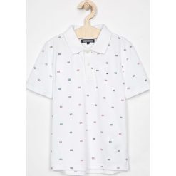 Tommy Hilfiger - Polo dziecięce 110-176 cm. Białe t-shirty chłopięce TOMMY HILFIGER, bez wzorów, z bawełny, z krótkim rękawem. W wyprzedaży za 199,90 zł.