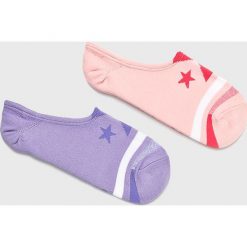 Converse - Skarpetki (2-pack). Pomarańczowe skarpetki damskie Converse, bez wzorów, z elastanu. W wyprzedaży za 39,90 zł.