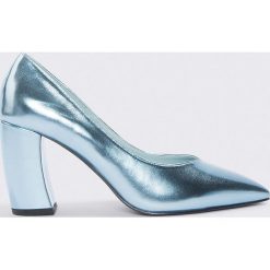 Czółenka: NA-KD Shoes Czółenka na zaookrąglonym obcasie – Blue