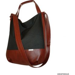 Shopper bag damskie: 5435 ankate, duża czarna torba na ramię, 2w1