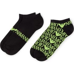 Zestaw 2 par niskich skarpet unisex EMPORIO ARMANI - 302228 9P284 9P284 r.39/46 Nero/Giallo. Czarne skarpetki damskie Emporio Armani, bez wzorów, z elastanu. Za 79,00 zł.