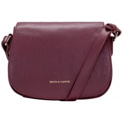 Smith & Canova Torebka Damska Burgund. Czerwone torebki klasyczne damskie marki Smith & Canova, bez wzorów, bez dodatków. Za 583,00 zł.