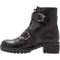 Botki damskie lity: Bronx Botki kowbojki i motocyklowe black/silver