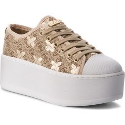 Sneakersy GUESS - Boomer2 FLBM22 FAL12 BEIBR. Brązowe sneakersy damskie Guess, z materiału. W wyprzedaży za 249,00 zł.
