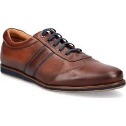 Buty Brązowe Strike. Pomarańczowe buty sportowe męskie LANCERTO, z bawełny, bez zapięcia. W wyprzedaży za 299,90 zł.