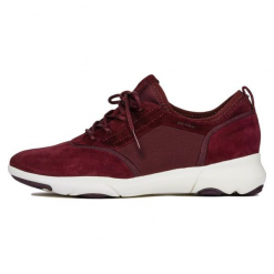 Geox Tenisówki Damskie Nebula S 36 Burgundowe. Czerwone trampki i tenisówki damskie Geox, bez wzorów, bez zapięcia. W wyprzedaży za 410,00 zł.