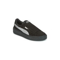 Buty Puma PLATFORMSTRAP SATIN EP W'S. Czarne trampki i tenisówki damskie Puma, bez wzorów, bez zapięcia. Za 391,20 zł.