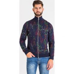SWETER Armani Exchange. Niebieskie swetry męskie Armani Exchange, m, bez wzorów, z bawełny, bez kołnierzyka, bez kaptura. Za 335,40 zł.