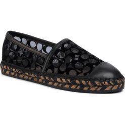 Espadryle COACH - Cleo Esp Sig C Mesh G4819 11002151 Black. Czarne espadryle damskie Coach, bez wzorów, ze skóry, bez obcasa, na płaskiej podeszwie. Za 539,00 zł.
