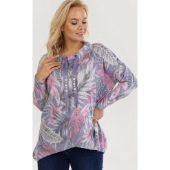 Fioletowy Sweter Rissyss. Fioletowe swetry damskie Born2be, xl, bez wzorów, bez rękawów, bez kaptura. Za 109,99 zł.