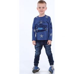 Bluza chłopięca z długim rękawem granatowa NDZ9019. Szare bluzy chłopięce marki Fasardi, z długim rękawem, długie. Za 39,00 zł.