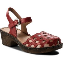 Sandały JOSEF SEIBEL - Rebecca 17 62917 43 019 Coral. Czerwone klapki damskie marki Josef Seibel, bez wzorów, ze skóry, bez obcasa, na obcasie. W wyprzedaży za 199,00 zł.