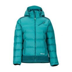 Marmot Damska Kurtka Puchowa Wm's Sling Shot Jacket Patina Green/Deep Teal M. Zielone kurtki sportowe damskie marki Marmot, s, z puchu. Za 1189,00 zł.