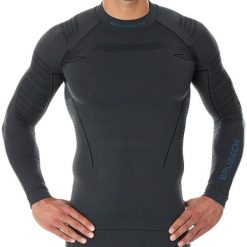 BLUZA BRUBECK THERMO LS13040-GRAFIT. Czarne bluzy męskie rozpinane marki Brubeck, na zimę, m, z dzianiny, z długim rękawem, długie. Za 129,99 zł.