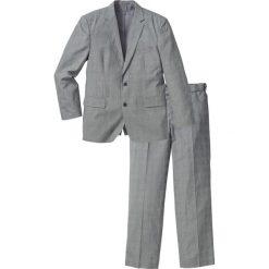 Garnitury: Garnitur (2 części) Regular Fit bonprix jasnoszary wzorzysty