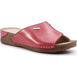 Klapki LASOCKI - 2128-07 Czerwony. Czerwone klapki damskie Lasocki, bez wzorów, ze skóry, bez obcasa. Za 119,99 zł.