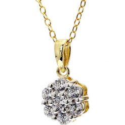Złoty naszyjnik z zawieszką z syntetycznego diamentu - dł. 40 cm. Żółte naszyjniki damskie Just Diamonds, z diamentem, złote. W wyprzedaży za 829,95 zł.
