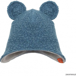Czapka zimowa zakrywająca uszy - niebieski. Niebieskie czapeczki niemowlęce marki Pakamera, na zimę, z polaru. Za 79,00 zł.