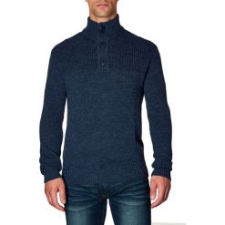 Golfy męskie: Sweter w kolorze granatowym