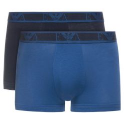 Komplet 2 par bokserek Emporio Armani Underwear 111210 9A715 61535. Niebieskie bokserki męskie Emporio Armani Underwear, bez wzorów, z elastanu. W wyprzedaży za 109,00 zł.