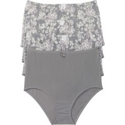 Figi z wysoką talią bonprix szary z nadrukiem. Szare majtki damskie bonprix, z nadrukiem. Za 51,96 zł.