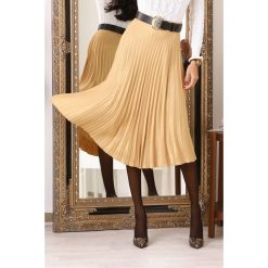 Spódnica LEFONA. Żółte spódniczki damskie IVET, bez wzorów, eleganckie, długie, maxi. W wyprzedaży za 79,00 zł.