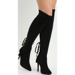Buty zimowe damskie: Czarne Kozaki Isha