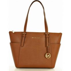 Luksusowa torebka kuferek MICHAEL KORS brązowa. Pomarańczowe torby damskie na zakupy marki Michael Kors, ze skóry. Za 1199,00 zł.