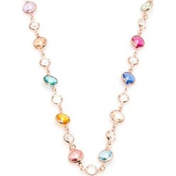 Naszyjniki damskie: Pozłacany naszyjnik z kryształami Swarovski – (D)48 cm