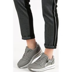 SZARE BUTY SPORTOWE. Szare buty sportowe damskie Merg, bez wzorów, bez zapięcia. Za 79,90 zł.