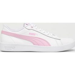 Puma - Buty Smash Wns v2 L. Różowe buty sportowe damskie Puma, bez wzorów, ze skóry, sportowe. W wyprzedaży za 199,90 zł.