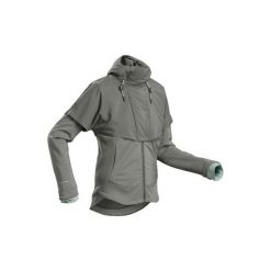 Bluza NH500 Hybride damska. Brązowe bluzy damskie QUECHUA, xl, bez wzorów, z elastanu, bez rękawów, bez kaptura. Za 179,99 zł.