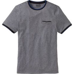 T-shirt z kieszonką na piersi bonprix czarno-biały melanż. Czarne koszulki męskie bonprix, s, bez wzorów, bez kołnierzyka. Za 44,99 zł.