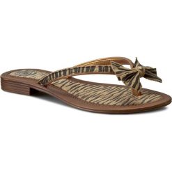 Klapki damskie: Japonki GRENDHA – Love Fem Exp 80453 Champagne/Zebra Gold 22560