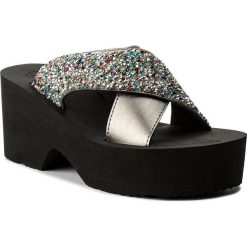Klapki GIOSEPPO - 43278 Black. Szare klapki damskie marki Gioseppo, bez wzorów, ze skóry ekologicznej, bez obcasa, na obcasie. W wyprzedaży za 129,00 zł.