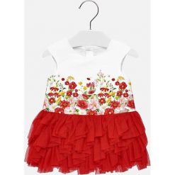 Mayoral - Sukienka dziecięca 68-98 cm. Czerwone sukienki dziewczęce Mayoral, z nadrukiem, z elastanu, casualowe, bez rękawów, mini, rozkloszowane. W wyprzedaży za 99,90 zł.