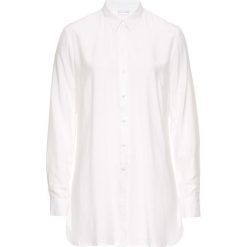 Długa bluzka bonprix biel wełny. Białe bluzki asymetryczne bonprix, z wełny, eleganckie, z długim rękawem. Za 79,99 zł.