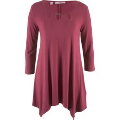 Tuniki damskie: Tunika shirtowa, rękawy 3/4 bonprix czerwony rododendron
