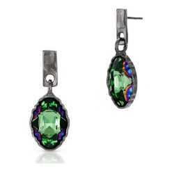 Piękne Srebrne Kolczyki - srebro 925, Swarovski. Szare kolczyki damskie W.KRUK, srebrne, na sztyftcie. Za 499,00 zł.