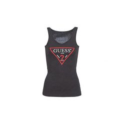 Topy na ramiączkach / T-shirty bez rękawów Guess VN ORIGINAL. Czarne bluzki damskie Guess, s, bez wzorów, bez kołnierzyka. Za 109,00 zł.