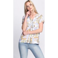Biało-Żółta Bluzka Mild Pink. Białe bluzki damskie Born2be. Za 44,99 zł.