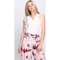 Bluzki asymetryczne: Biała Bluzka Beauty Queen