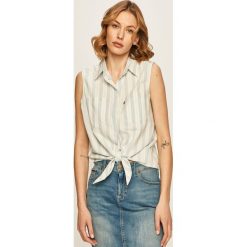 Levi's - Koszula. Niebieskie bluzki damskie Levi's®, na co dzień, s, bez wzorów, z bawełny, klasyczne, z klasycznym kołnierzykiem, z krótkim rękawem. W wyprzedaży za 139,90 zł.