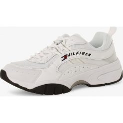 Tommy Jeans - Tenisówki męskie z dodatkiem skóry, biały. Białe trampki męskie Tommy Jeans, bez wzorów, z jeansu, bez zapięcia. Za 539,95 zł.
