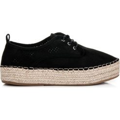 Espadryle damskie: Ażurowe espadryle na platformie AISHA