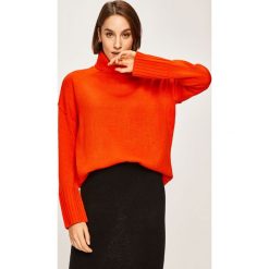 Answear - Sweter. Pomarańczowe swetry damskie ANSWEAR, s, bez wzorów, z dzianiny, bez rękawów. W wyprzedaży za 59,90 zł.
