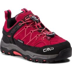 Trekkingi CMP - Kids Rigel Low Trekking Shoes Wp 3Q13244 Granita/Corallo 72BM. Czerwone półbuty dziewczęce marki CMP, na sznurówki. W wyprzedaży za 179,00 zł.